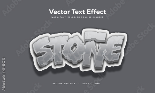 Stone Game text effect cartoon style editable