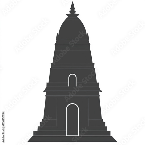 Indian Temple Silhouette, I...