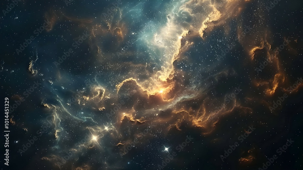 Obraz premium beautiful scenery of universe