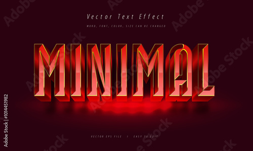 Movie 3D text effect style editable