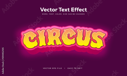 Circus 2 Game text effect cartoon style editable