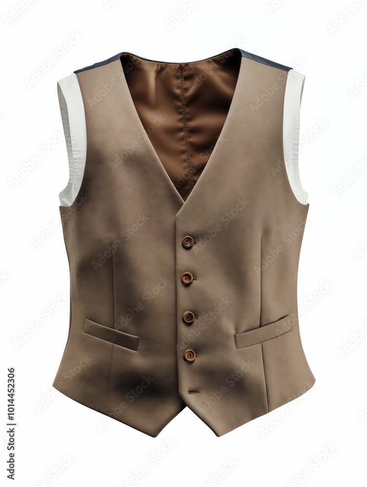 Studio shot of vest isolated on white background. Generative ai Studio shot of vest isolated on white background. Generative ai