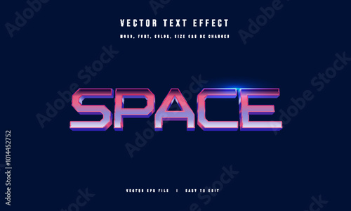 Space futuristic editable movie game style text effect