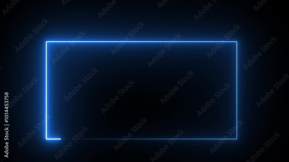 abstract glowing neon rectangle border frame in the shape rectangle glowing and futuristic energy line animation. abstract glowing neon rectangle border frame in the shape rectangle glowing and futuristic energy line animation.