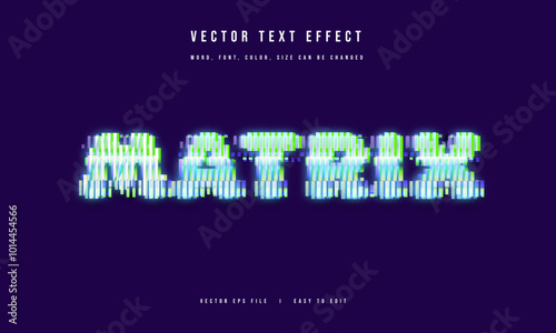 Matrix Pixel Glitch futuristic editable movie game style text effect