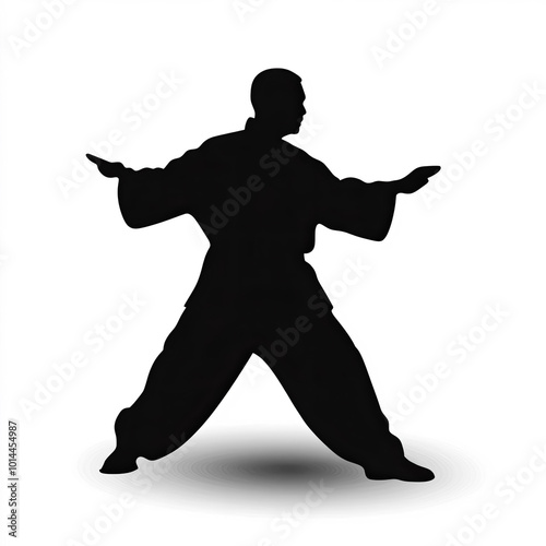 Tai Chi Silhouette, Illustr...