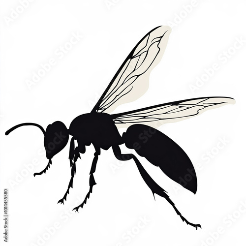 Wasp Silhouette, Illustrati...