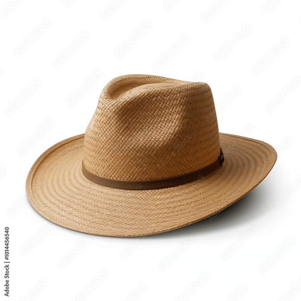 straw hat isolated on white background. Generative ai straw hat isolated on white background. Generative ai