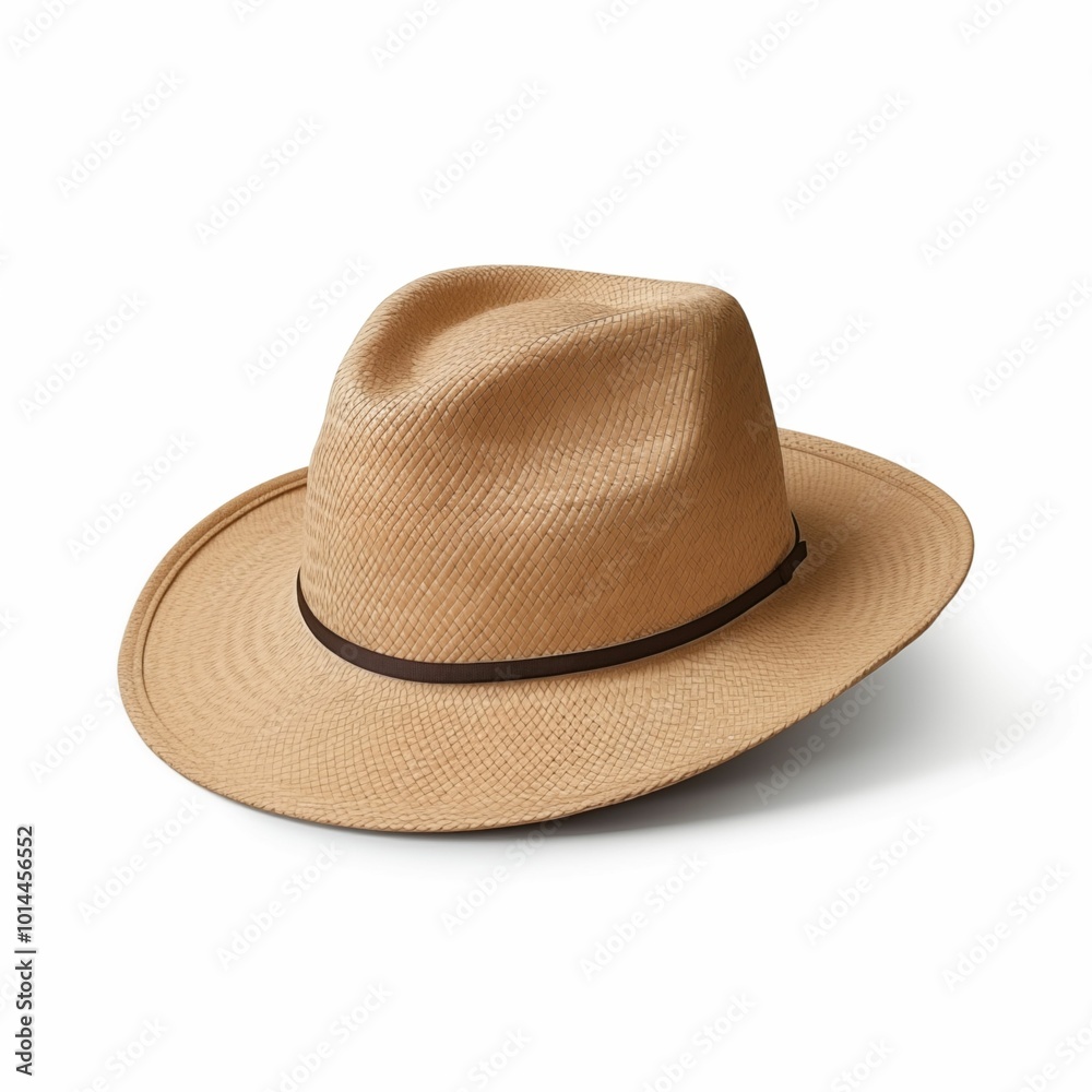 straw hat isolated on white background. Generative ai straw hat isolated on white background. Generative ai