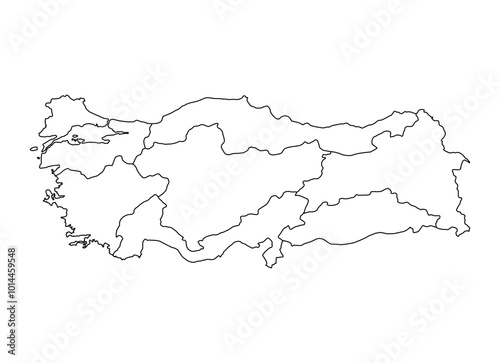 Turkey map symbol shape, travel web flat concept icon symbol vector illustration