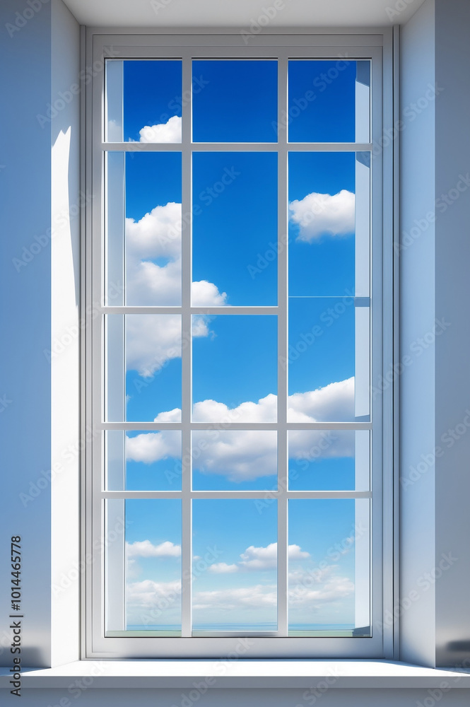 window with clouds window with clouds