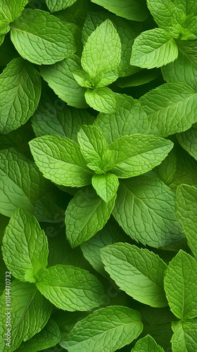 Mint Background Overhead Shot