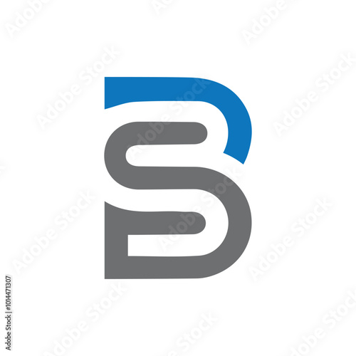 Initial bs letter logo vector design, bs logo design for business and monogram.