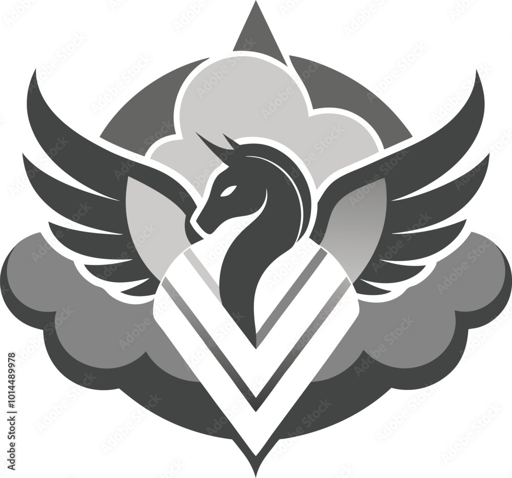 Fototapeta premium Minimalist Horse Logo Design Stock Illustrations