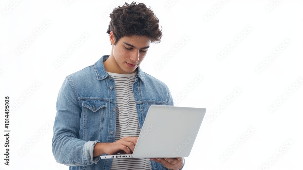 The Young Man with Laptop The Young Man with Laptop