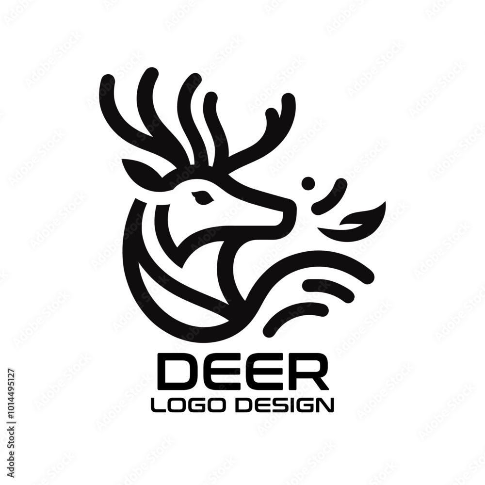 Deer Vector Logo Design Deer Vector Logo Design