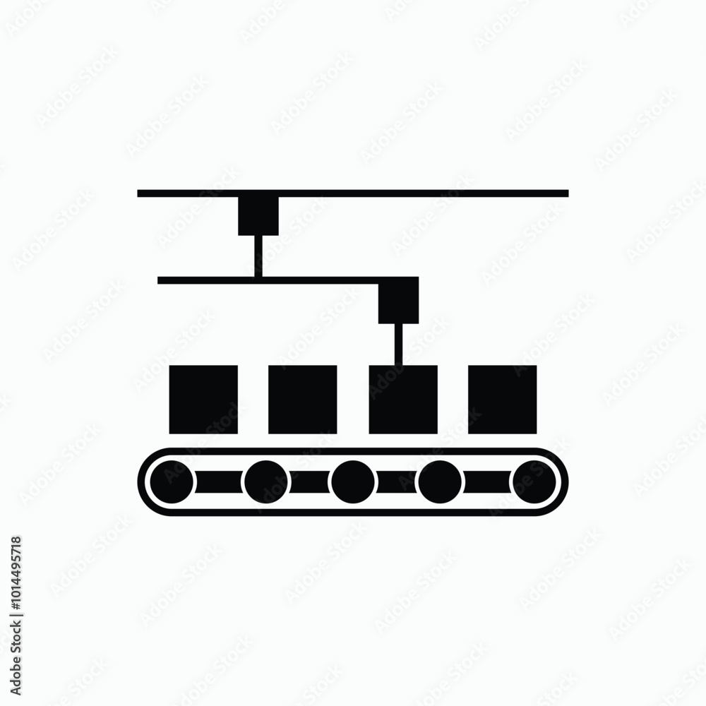 Mass Production Icon. Factory Outlet, Manufacture Products.  