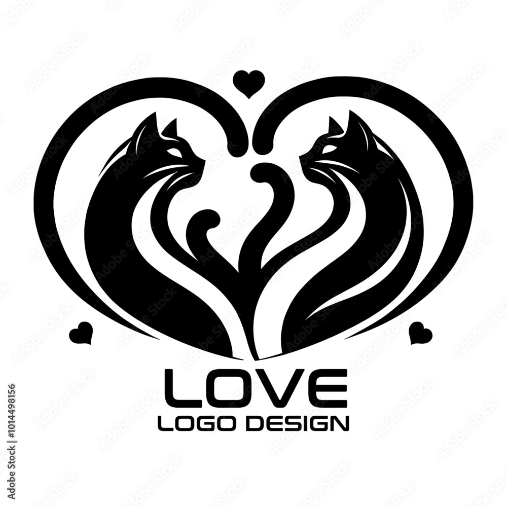 Naklejka premium Love Vector Logo Design
