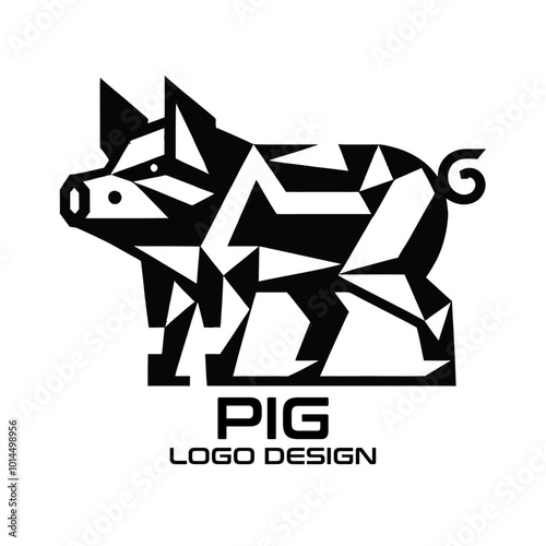 Pig Vector Logo Design photo