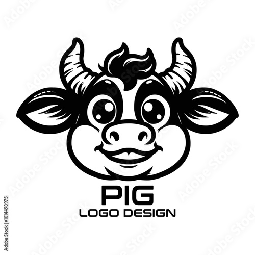 Pig Vector Logo Design photo