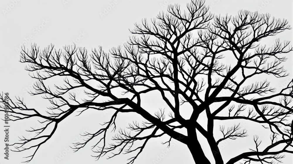 Generative AI, This image captures the essence of minimalist nature, featuring a single tree standing alone in a vast, featureless white space Generative AI, This image captures the essence of minimalist nature, featuring a single tree standing alone in a vast, featureless white space