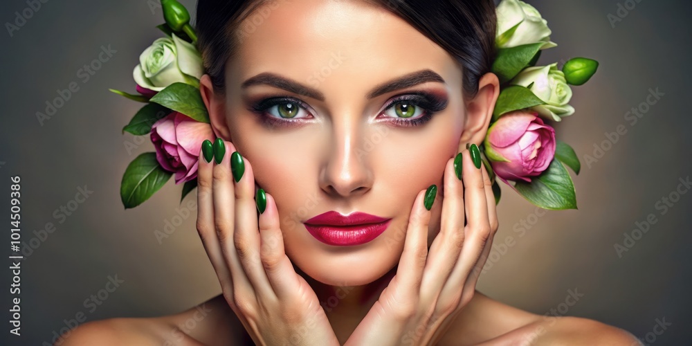 A breathtaking portrait that emphasizes a woman's luminous complexion, focusing on superior skincare, elegant A breathtaking portrait that emphasizes a woman's luminous complexion, focusing on superior skincare, elegant