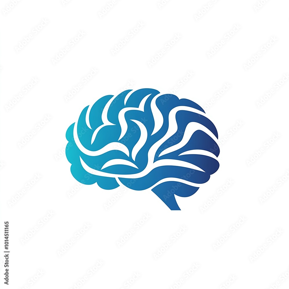 Radiant digital illustration of a brain with vivid hues on a dark background