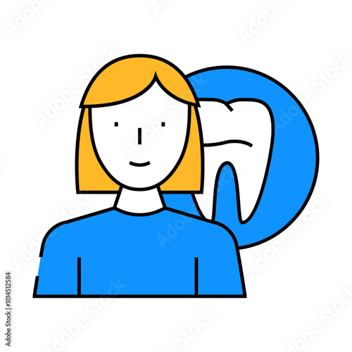 dentist doctor line icon vector. dentist doctor sign. isolated symbol illustration