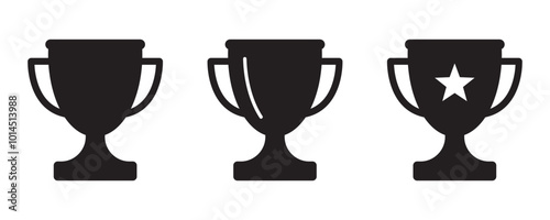 Trophy icon. Trophy cup, winner cup, victory cup icon. Reward symbol sign for web and mobile.