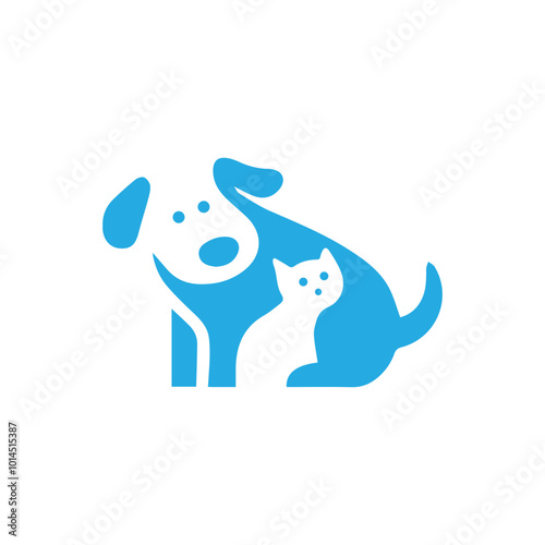 Dog logo design vector illustration. Dog head icon symbol. Dog Vector symbol, Love dog logo design vector
