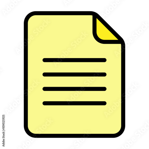 Document Vector Filled Icon Design