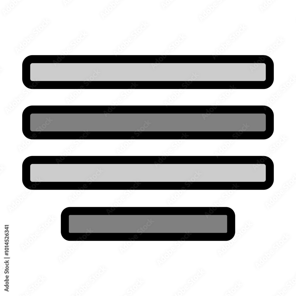 Justified Vector Filled Icon Design Justified Vector Filled Icon Design