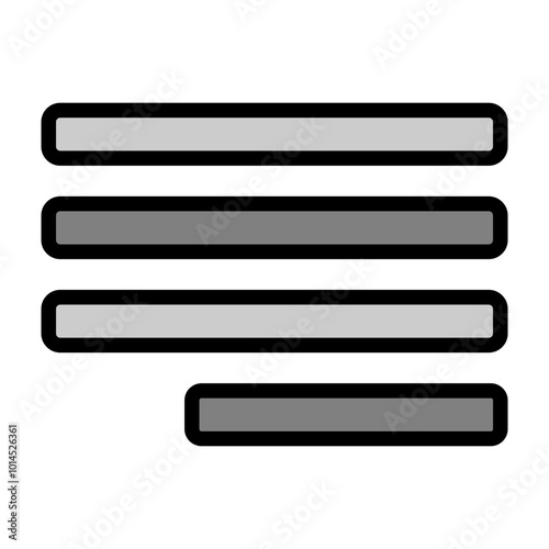 Justify Text Vector Filled Icon Design