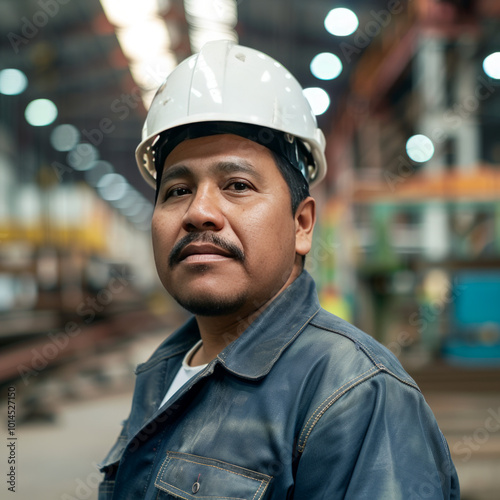 Confident Mechanical Engineer in Hard Hat Portraits