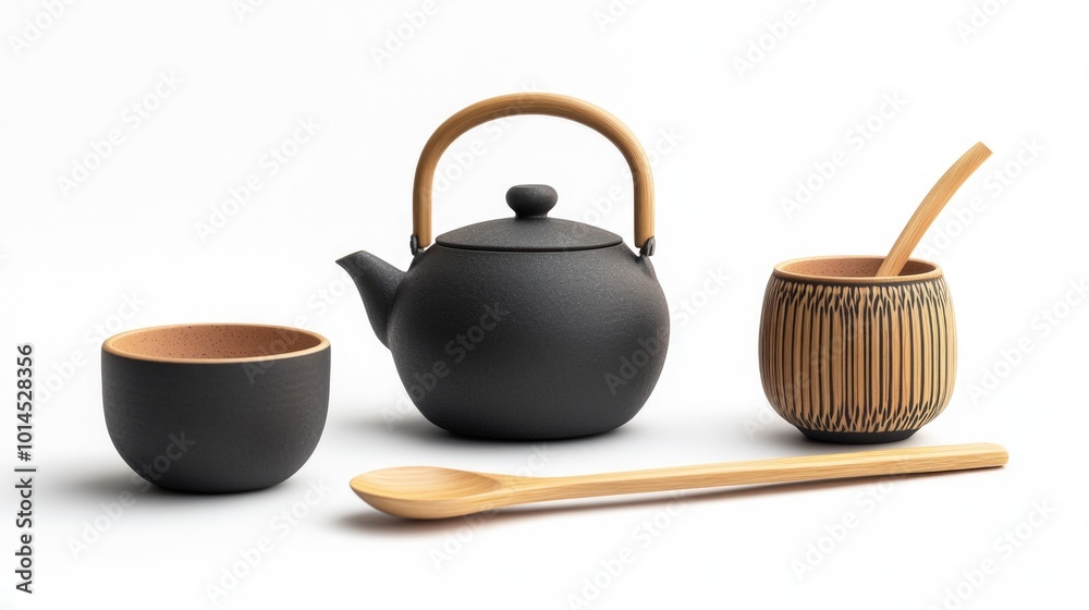 Obraz premium Tea Set on White Surface