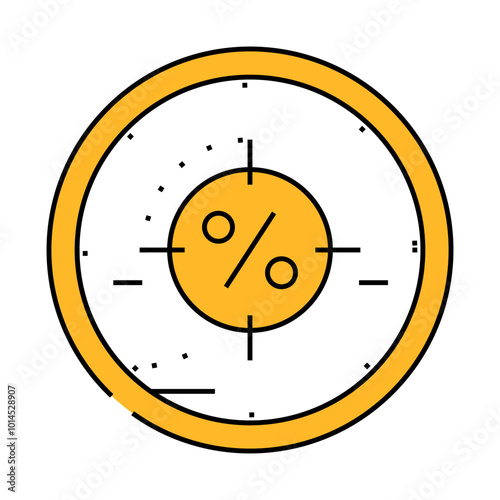 searching for discounts line icon vector. searching for discounts sign. isolated symbol illustration