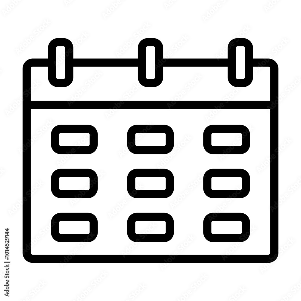 Calendar Vector Line Icon design Calendar Vector Line Icon design