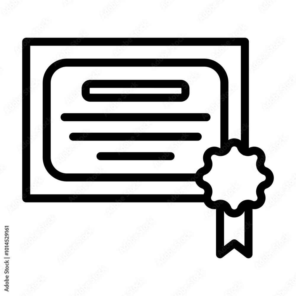 Diploma Vector Line Icon design Diploma Vector Line Icon design