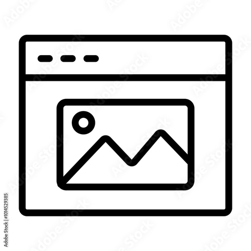 Photos Album Vector Line Icon design