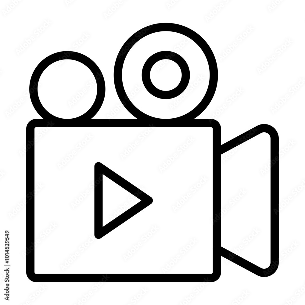 Video Camera Vector Line Icon design Video Camera Vector Line Icon design