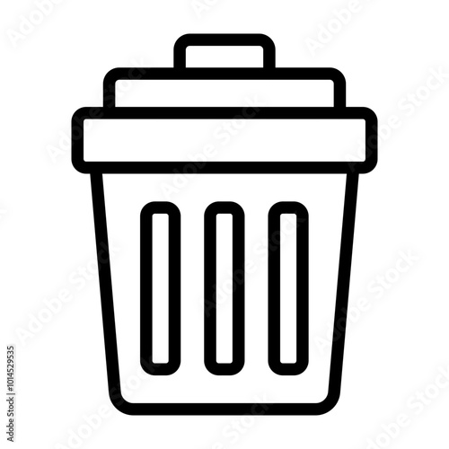 Trash Vector Line Icon design