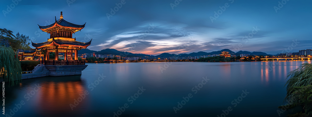 Obraz premium Panoramic Twilight Harmony