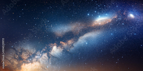 Deep Space Background With Milky Way