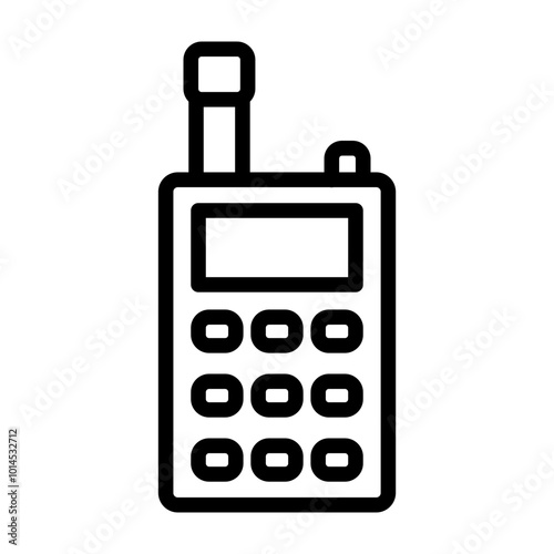 Walkie Talkie Vector Line Icon Design