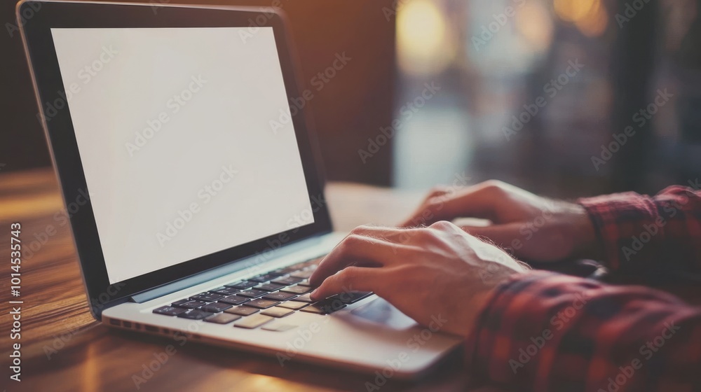 The Laptop and Hands The Laptop and Hands