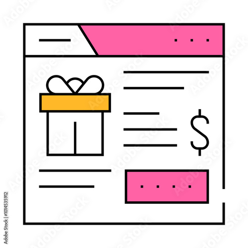 promo code on site line icon vector. promo code on site sign. isolated symbol illustration