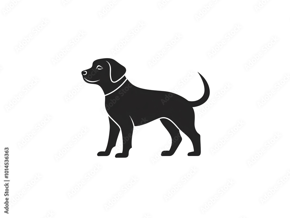 a black dog with a collar a black dog with a collar