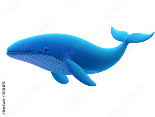 a blue whale with a white background