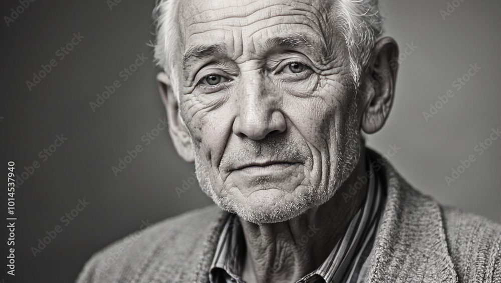 Black and White Portrait of an Elderly Man 1 Black and White Portrait of an Elderly Man 1
