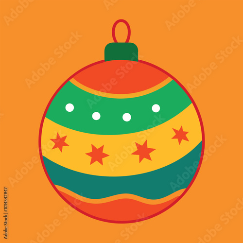  Christmas hand drawn toy bauble vector illustration.